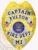 This eye-catching custom metal badge in gold color with silver panels offers a safety pin attachment for convenience. It displays "CAPTAIN FULTON," "FIRE DEPT.," and the state emblem, honoring the bravery and commitment of firefighters throughout the years.