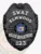 Featuring a stylish custom metal badge in black, this design highlights "SWAT" alongside "ELMWOOD POLICE DEPARTMENT." The central emblem represents New York and is framed by the badge number "123." The badge includes a safety pin attachment for reliable and secure wear.