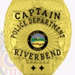 Heritage Eagle Top Badge, Sunburst Background. 4 Ribbon Text Panels, Reef Border view 2