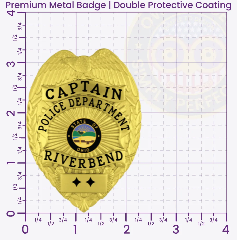 3-F1PLB Buy Custom Police Badges And Design, Create, Build and Order Personalized Police Badges Officer Badges Gold 3.25 Premium Badge
