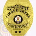 Traditional Shield Badge with Eagle Top, Starburst Background, 4 Ribbon view 2