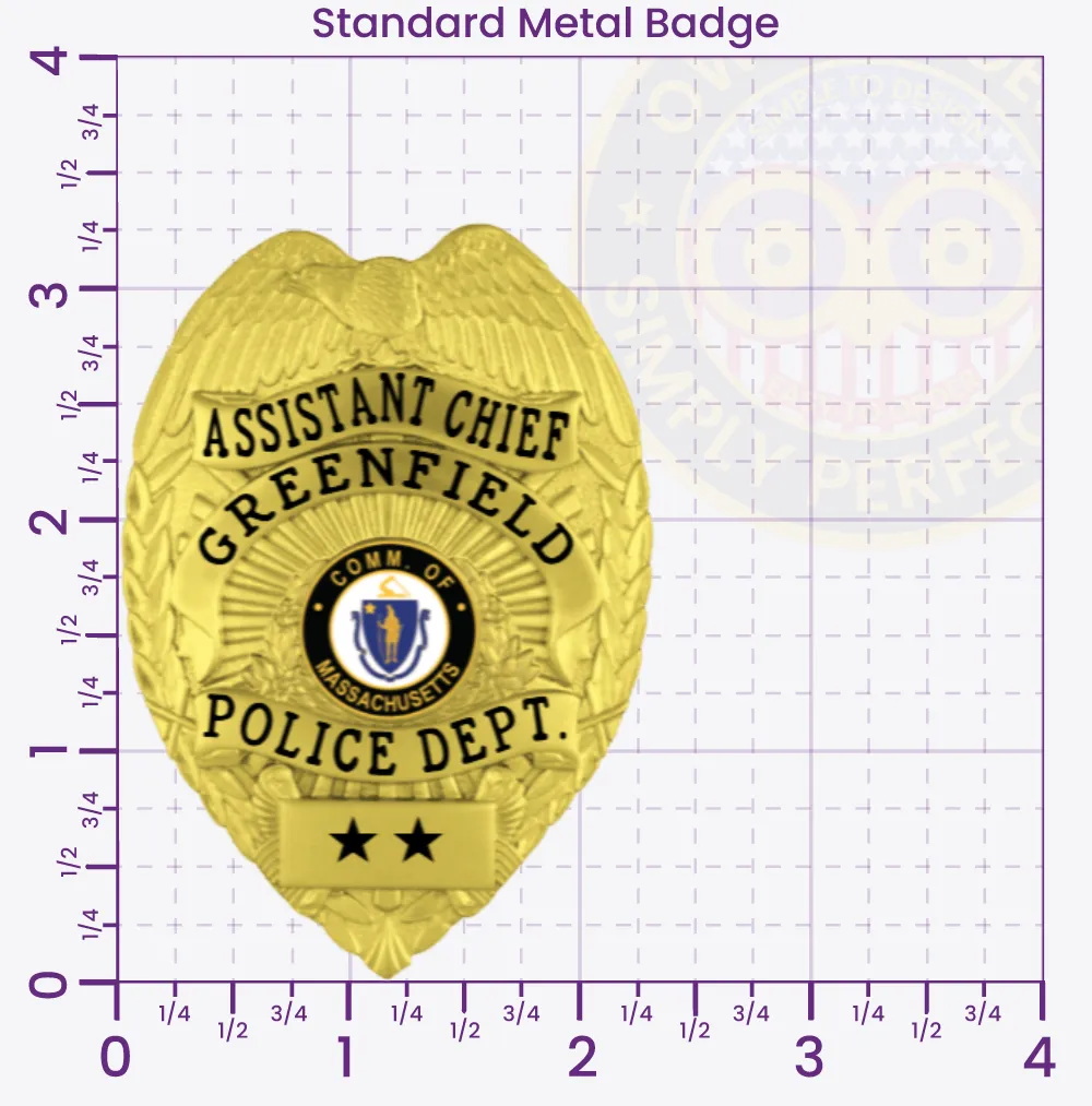 3-F2PLB Buy Custom Police Badges And Design, Create, Build and Order Personalized Police Badges Officer Badges Gold 3.25 Standard Badge