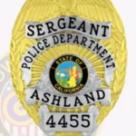 Contemporary Eagle Top Badge with Starburst Background, Floral Center view 2