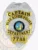 This elegant custom metal badge shines in silver, enhanced with striking gold panels, showcasing "CAPTAIN" and "BLUE RIVER POLICE." The center displays California's emblem encircled by "DEPARTMENT" and the number "7788." A practical safety pin attachment ensures easy application to uniforms.