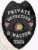 Presented is a custom metal badge in bold black, featuring the title "PRIVATE DETECTIVE" and the central emblem of Alabama. The safety pin attachment ensures secure wear, making it suitable for those in investigative roles who prioritize both functionality and style in their identification.