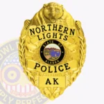 Modern Bear Top Shield with Laurels, 4 Ribbon Text Panels, Reef Edge Badge view 1