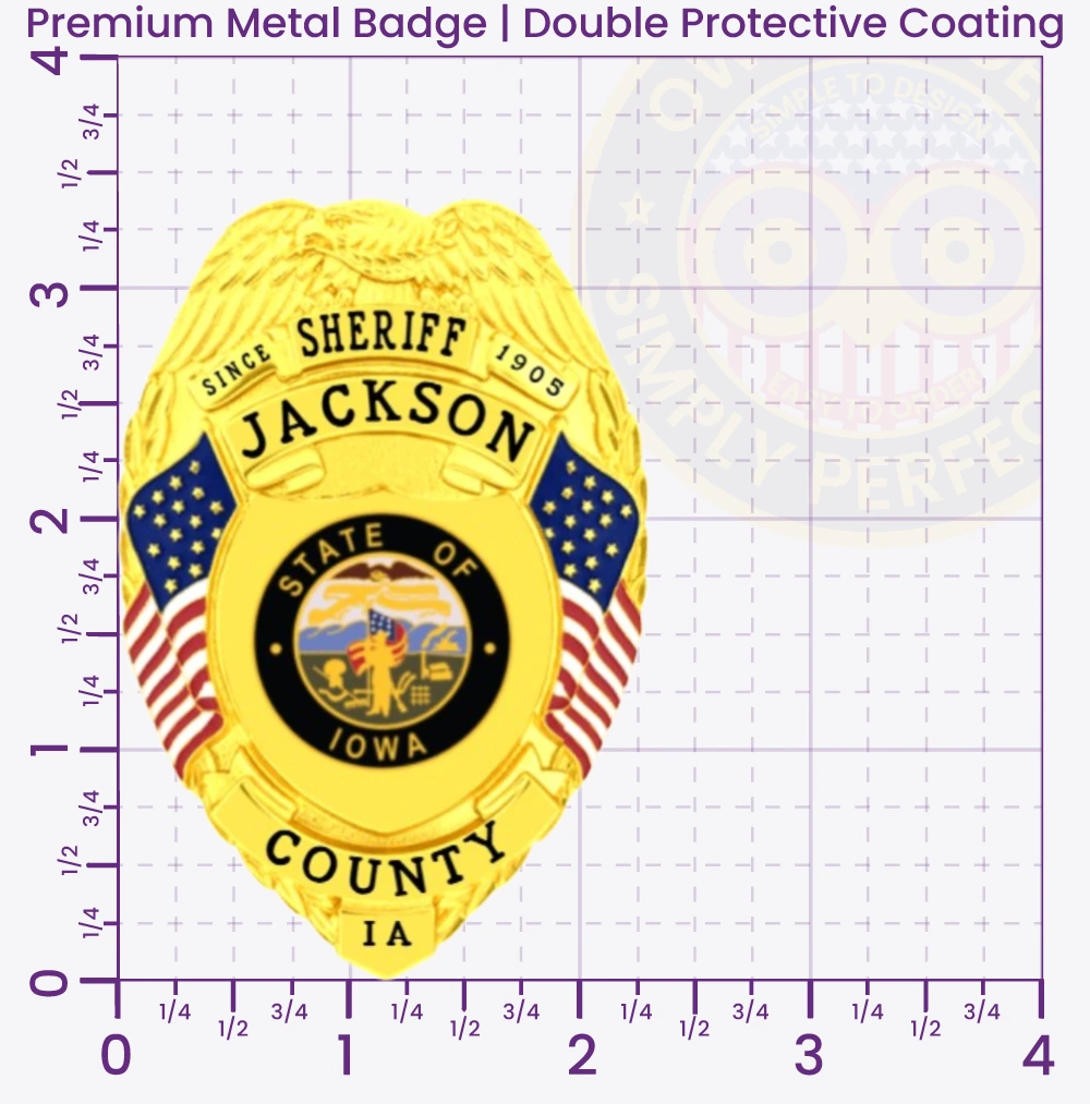 4-A1SOB Buy Custom Sheriff Badges And Design, Create, Build and Order Personalized Sheriff Badges Gold 3.35 Premium Badges