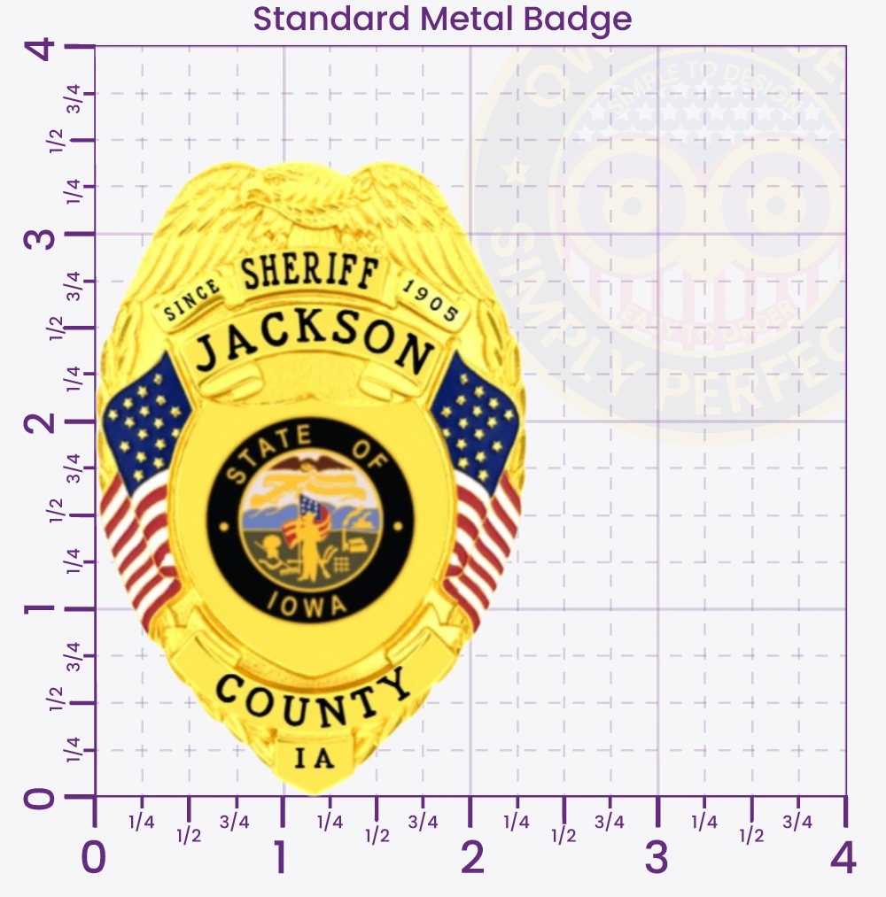 4-A1SOB Buy Custom Sheriff Badges And Design, Create, Build and Order Personalized Sheriff Badges Gold 3.35 Standard Size Badges