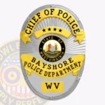 Traditional Oval Shield Badge with Starburst Background, 5 Text Panels, Cable Border view 1