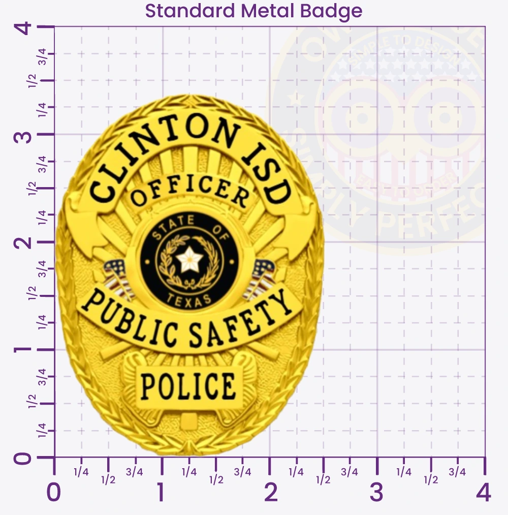 5-D12PLB Buy Custom Police Badges And Design, Create, Build and Order Personalized Police Badges Officer Badges Gold 3.375 Standard Badges