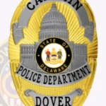 Formal Oval Shield with Capitol Building Center, Background Rays, 3 Text Panels, Classic Edge Badge view 2