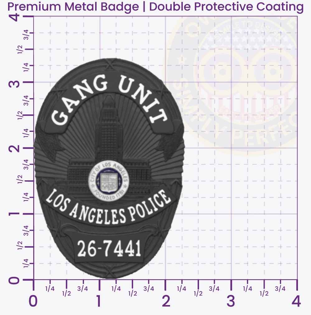 7-D15PLB Buy Custom Police Badges And Design, Create, Build and Order Personalized Police Badges Officer Badges 3.35 Premium Badges