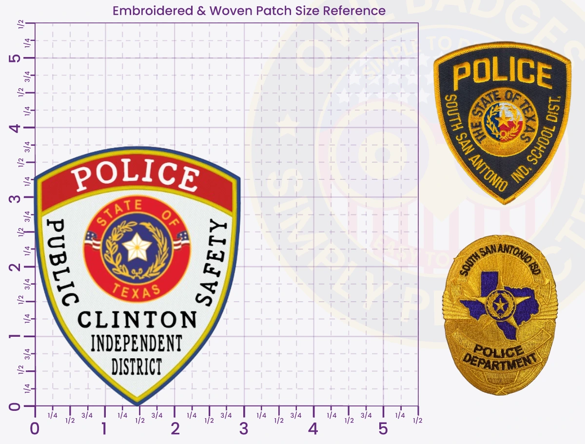 TS18-A17 Buy Custom Police Patches And Design Create Build and Order Personalized-Police Patches and Customized Police Patches School District Police Patch Embroidered 3.75