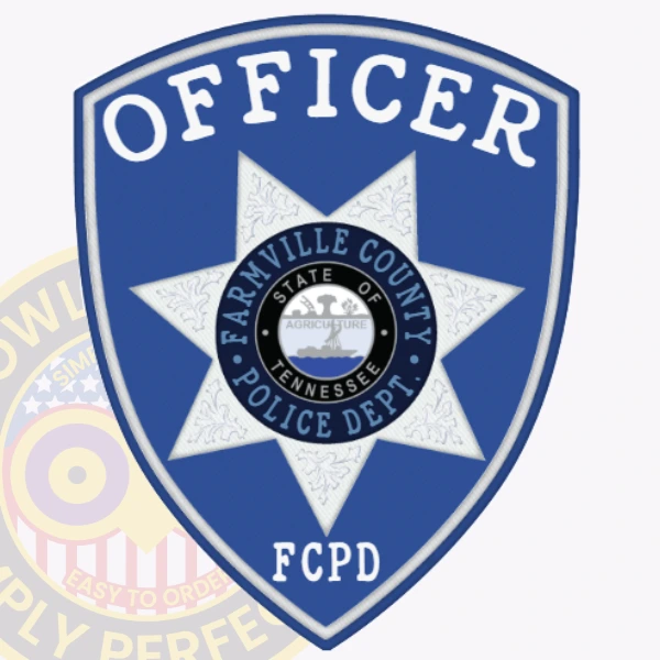 Police Patch TS18-A3 - shoulder patch shape - main view