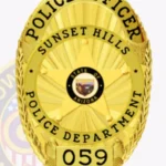 Professional Oval Badge with 5 Point Star Center, Starburst Background, 4 Text Panels, Reef Edge view 3