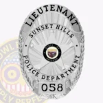 Professional Oval Badge with 5 Point Star Center, Starburst Background, 4 Text Panels, Reef Edge view 1