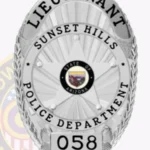 Professional Oval Badge with 5 Point Star Center, Starburst Background, 4 Text Panels, Reef Edge view 2