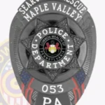 Contemporary Oval Shield with 7 Pointed Star Center, 2 Flags, 6 Panels, Classic Edge 11-F5CMB view 4