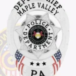 Contemporary Oval Shield with 7 Pointed Star Center, 2 Flags, 6 Panels, Classic Edge Badge 11-F5CMB view 2