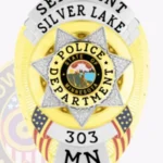 Contemporary Oval Shield with 7 Pointed Star Center, 2 Flags, 6 Panels, Classic Edge Badge 11-F5PLB view 2