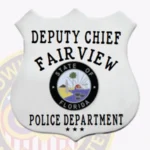 Traditional Shield Badge with Smooth Background, 4 Text Panels, No Border view 2