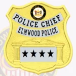Professional Shield Badge with Architecture Motif, 3 Text Panels, Traditional Line Border view 2