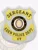Detailed custom silver shield metal badge with gold panels for Eden police the sergeant with safety pin attachment, featuring a bright silver shield with curved gold text panels reading "SERGEANT" and "EDEN POLICE DEPT.," the Connecticut state seal in purple and white in the center, and a gold banner with "CT" below.