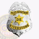 Classic Eagle Top Shield Badge with 6-Point Star Center, 3 Text Panels, Floral Edge view 1