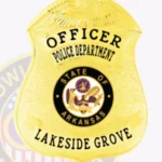 Traditional Shield Badge with Eagle Top, 3 Text Panels, Classic Border view 2