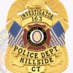 Professional Badge Shield with Eagle Top, Cross Center, 2 Flags, 5 Text Panels, Dash Border view 2