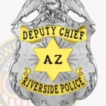 Classic Shield Badge with Eagle Top, 6 Pointed Star Center, 3 Text Panels, Laurel Edge view 3