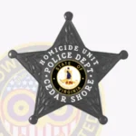 Traditional 5 Point Star Badge with Reef Design Background, Rounded Points view 4