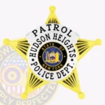 Traditional 5 Point Star with Black Stripes, Rounded Points Badge view 1