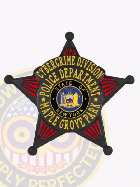 14-B3 Custom Badges And Design, Create, Build and Order Custom Badges Personalized Badges Officer Badges Maple Grove Park Police Black Badges