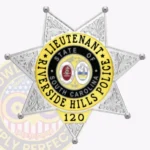 Classic 7-Pointed Star Circle Shield with Rounded Points, 3 Text Panels, Reef Accents, Classic Edge Badge view 1