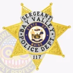 Professional 7-Point Star Badge Shield with Top Ribbon, 4 Text Panels, Ball Points, Smooth Border view 1