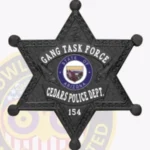 Classic 6 Point Star Badge with Rounded Points, Laurel Background, 3 Text Panels, Reef Border view 4