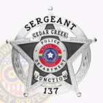 Traditional 5 Point Star Badge in Circle Banner with Round Points, Reef Accents view 1