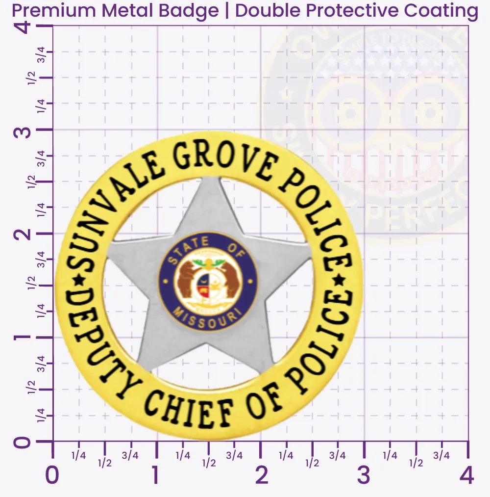 20-A16-2 Custom Badges And Design, Create, Build and Order Custom Badges Personalized Badges Officer Badges Springfield Heights Police Gold Badges 3 Premium