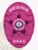 Vibrant BCAM pink custom metal badge displaying "CHIEF OF POLICE" elegantly across the top. The star-shaped badge is adorned with "POLICE DEPARTMENT" encircling the Colorado state emblem and "SUMMIT SPRINGS," complemented by a secure safety pin attachment for convenience.