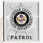 Contemporary Square Badge with Sunburst Center, 3 Text Panels, Classic Line Border 23-A1CMB view 3