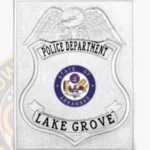 Modern Square Badge with Eagle Top Shield Center, 2 Text Panels, Classic Border view 2