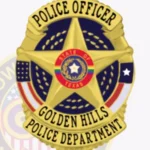 Classic Shield Badge with 5 Point Star Center, 2 Flags, Cord Circle Background Accents view 2