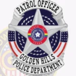 Classic Shield Badge with 5 Point Star Center, 2 Flags, Cord Circle Background Accents view 3