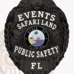 Modern Lion Top Shield Badge with Seal Center, 4 Text Panels, Laurel Border 3-C11LNCMB view 3