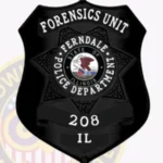 Contemporary Shield Badge with 7 Point Star Center, 5 Text Panels, Laurel Accents, Line Border view 4