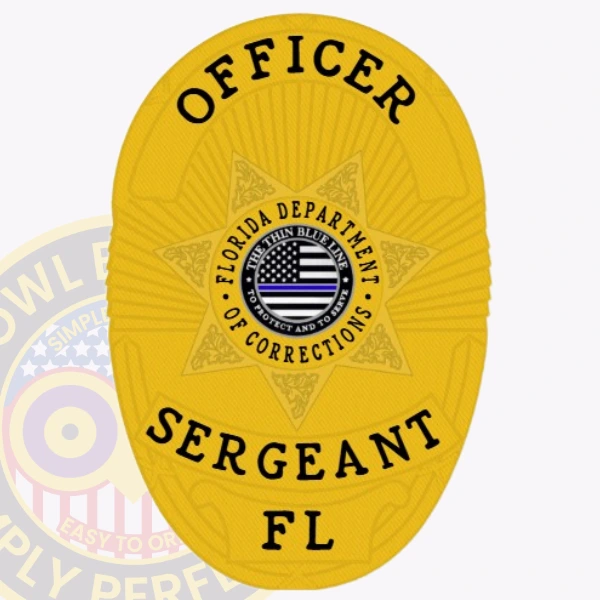 Police Badge Patch BD20-A1 - chest badge shape - main view
