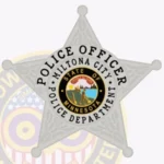 Police Badge Patch 5 Point Star, 3 Text Panels view 2