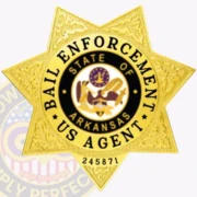 Bail enforcement agent badges in 5 point gold star. made for bail enforcement agents that can be worn on badge holders