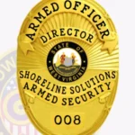 Custom Armed Security Badge Oval view 2